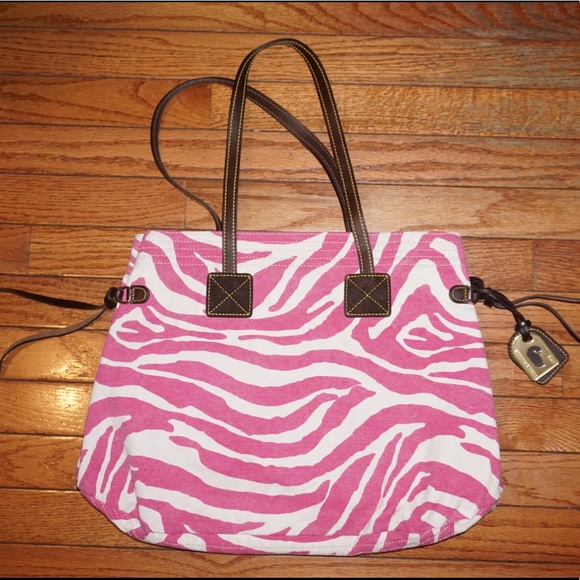 Dooney & Bourke Bags Dooney Bourke Victoria Tote Pink Zebra Bag